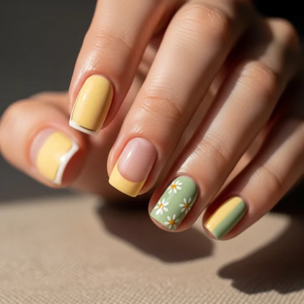 Butter Yellow Nails Designs Short