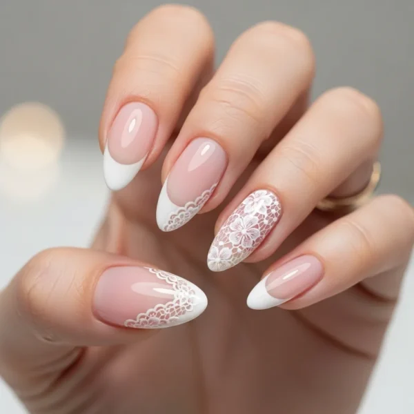 Lace Nail Art Tutorial – How to Do Doily Nails at Home Step by Step in 2026 6 Lace French Tip Nail Design