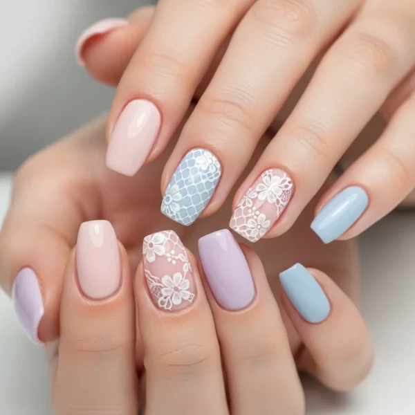 Lace Nail Art Tutorial – How to Do Doily Nails at Home Step by Step in 2026 7 Coquette Lace Accent Nails